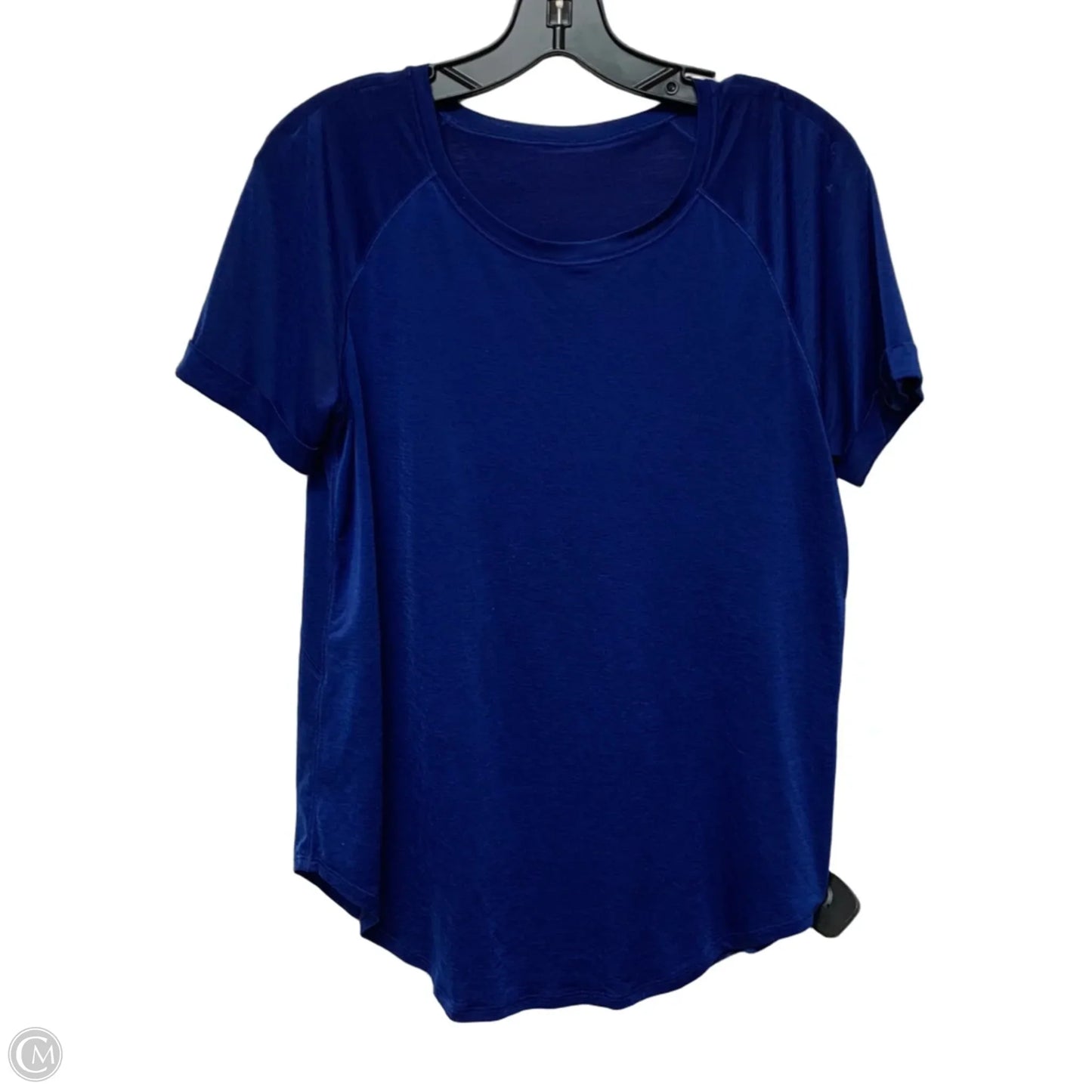 Athletic Top Short Sleeve By Lululemon In Blue, Size: S