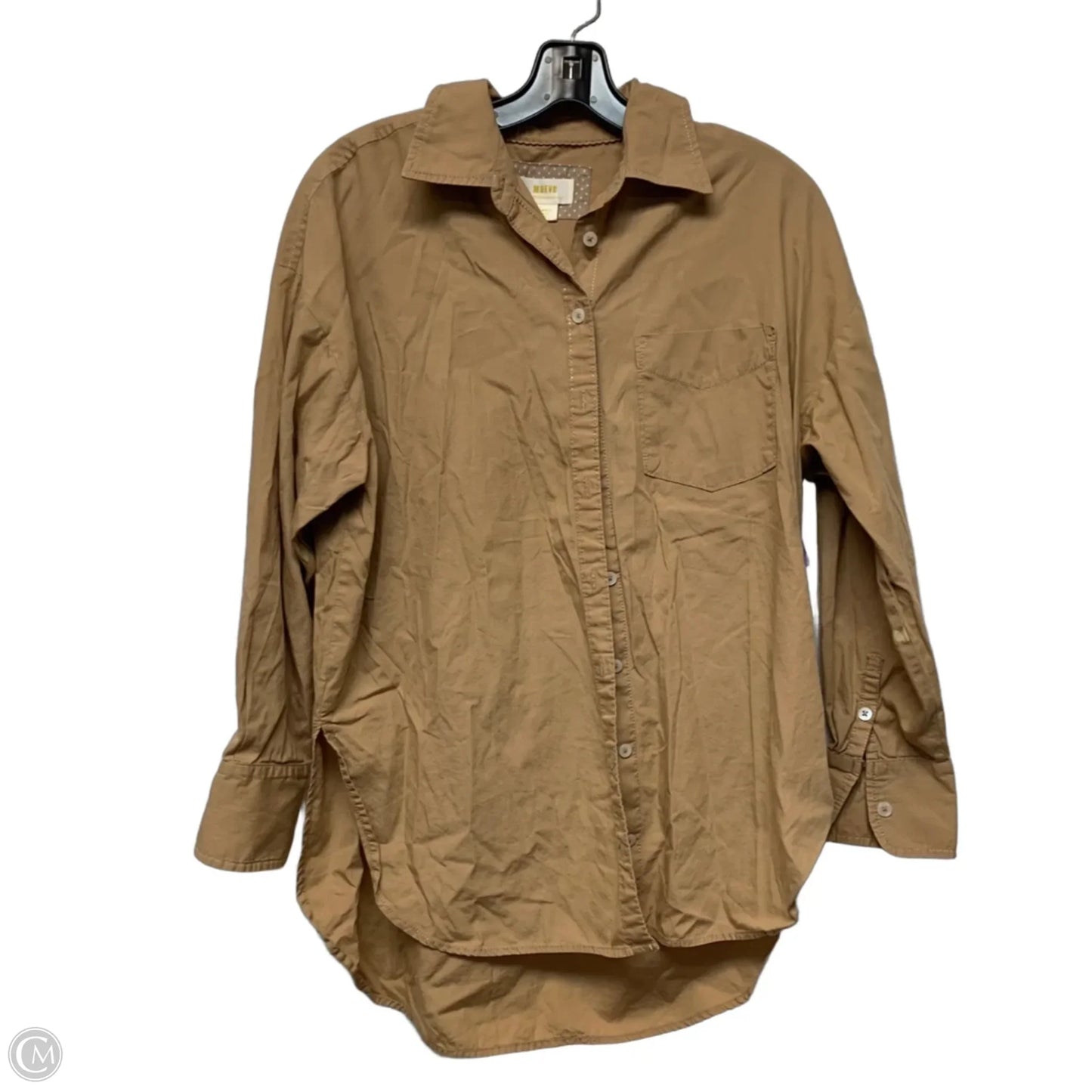 Top Long Sleeve By Maeve In Tan, Size: Xs