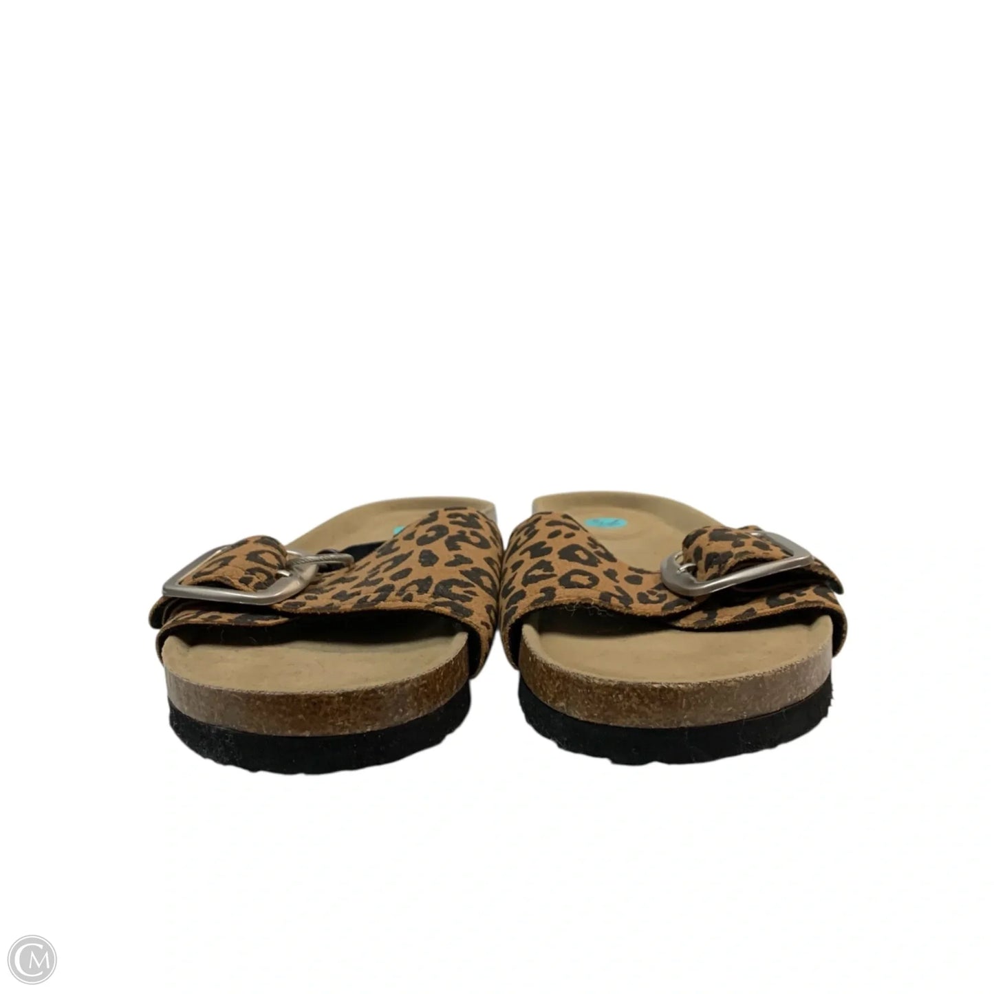 Sandals Flats In Animal Print, Size: 7.5