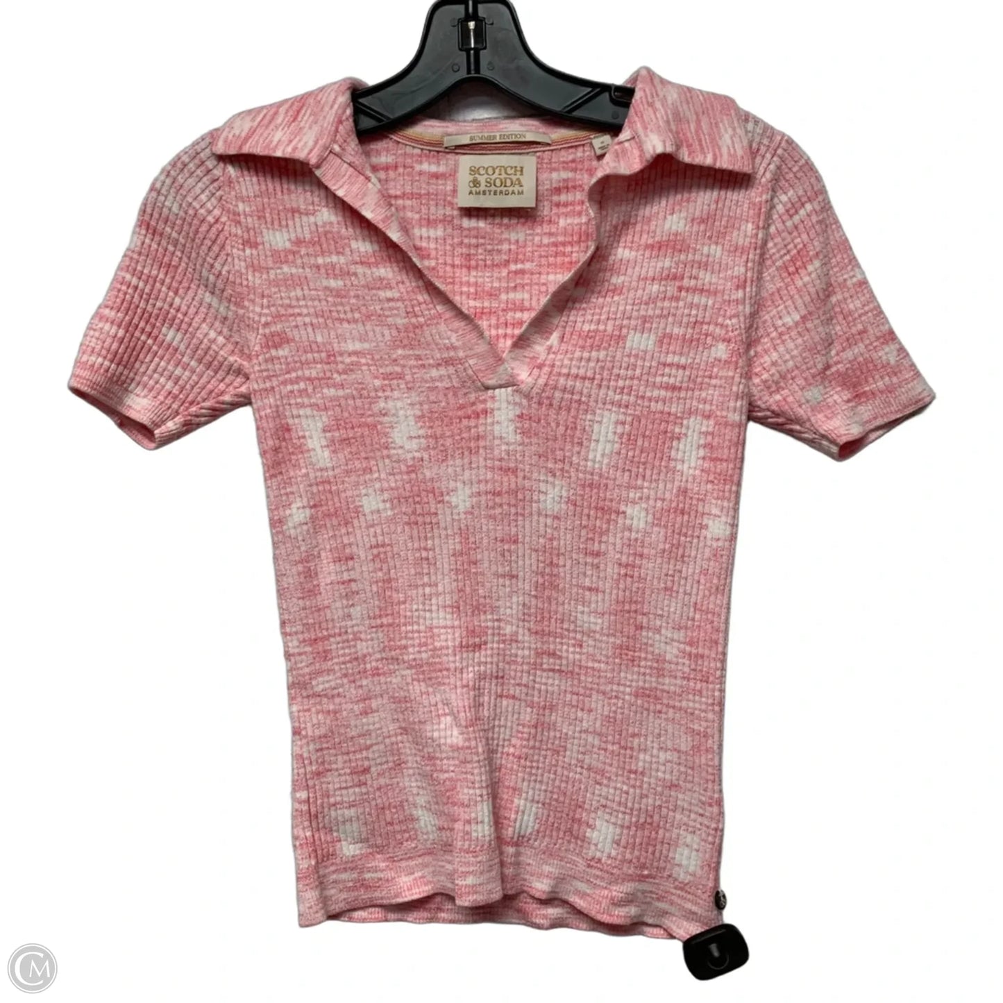 Top Short Sleeve By Scotch & Soda In Pink, Size: S