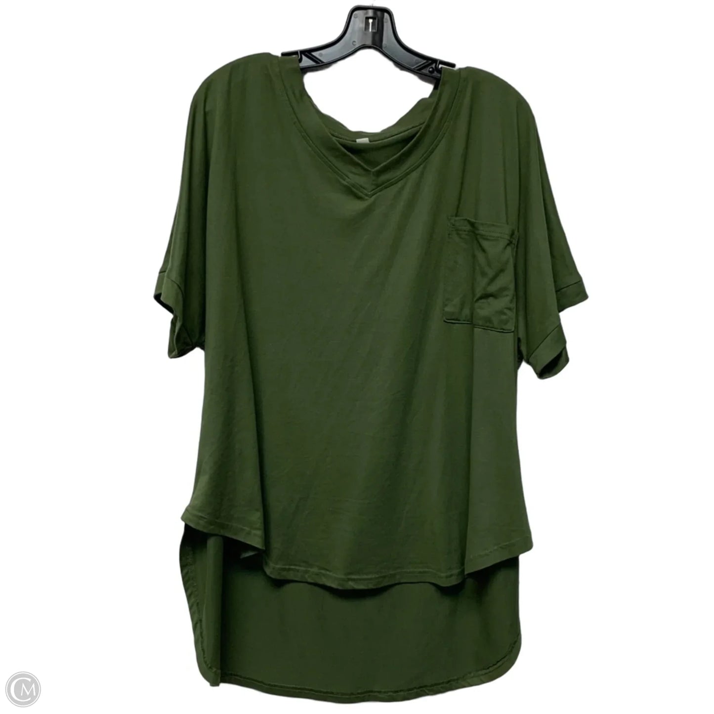 Top Short Sleeve In Green, Size: 2x