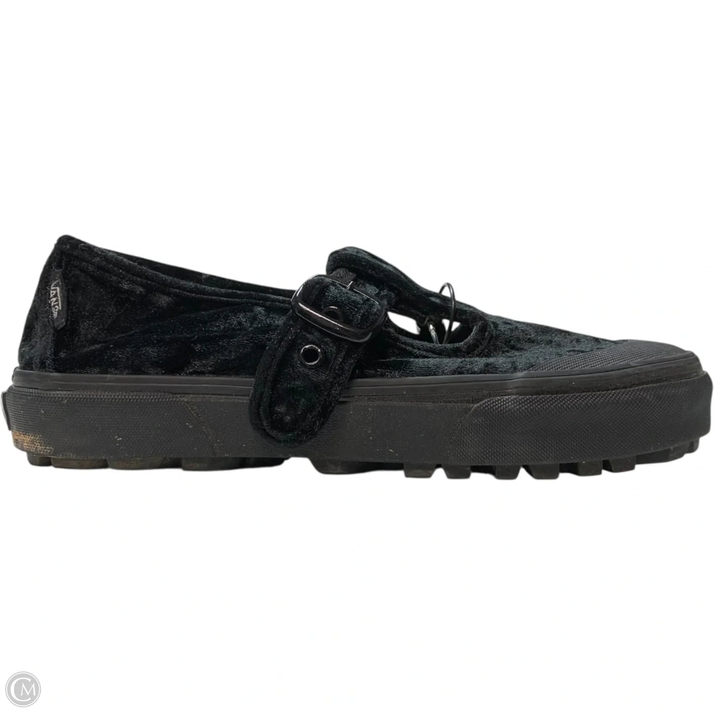 Shoes Flats By Vans In Black, Size: 8