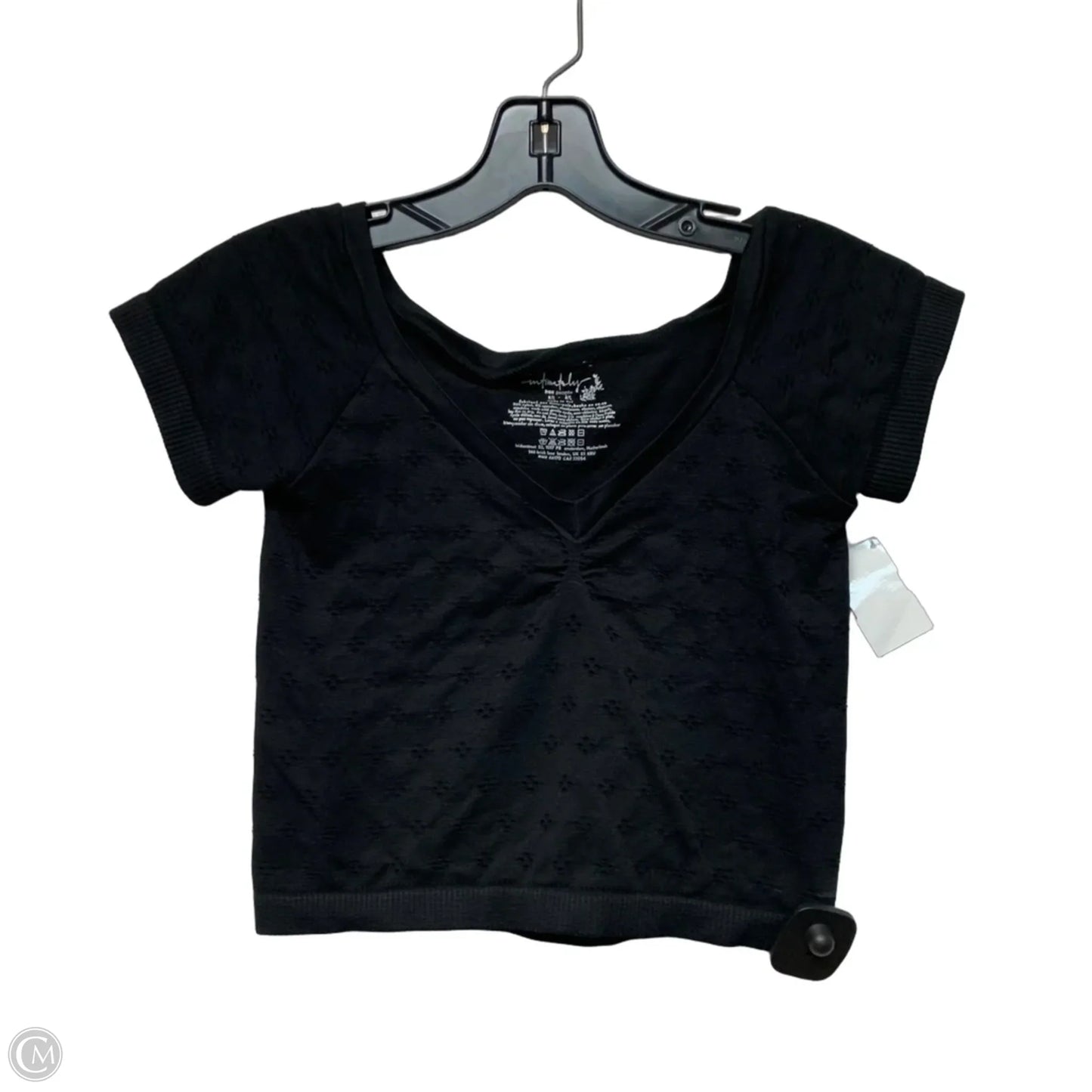 Top Short Sleeve By Free People In Black, Size: M