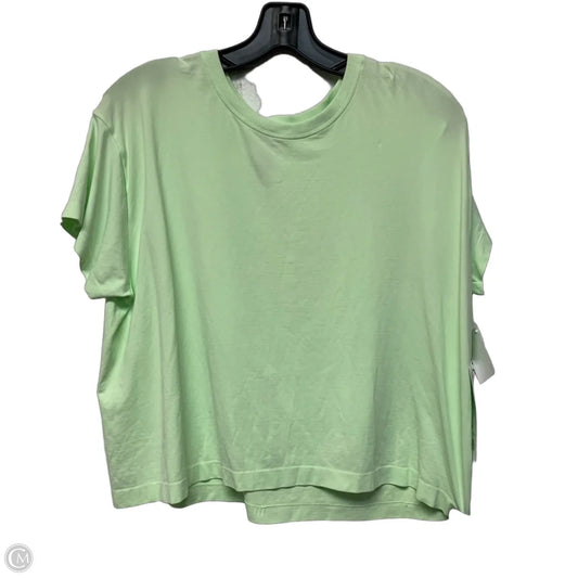 Athletic Top Short Sleeve By Athleta In Green, Size: L