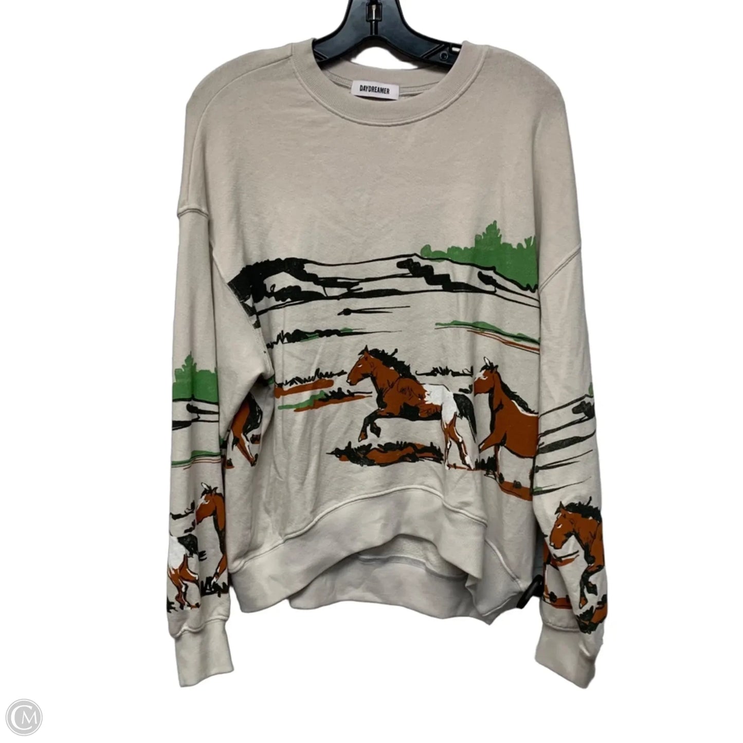 Sweatshirt Crewneck By Daydreamer In Beige, Size: Xs