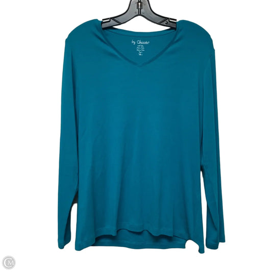 Top Long Sleeve Basic By Chicos In Blue, Size: L