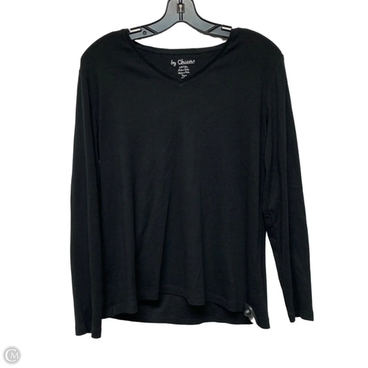 Top Long Sleeve Basic By Chicos In Black, Size: L