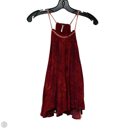 Top Sleeveless By Free People In Pink & Red, Size: M