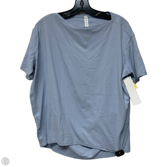 Athletic Top Short Sleeve By Lululemon In Blue, Size: S