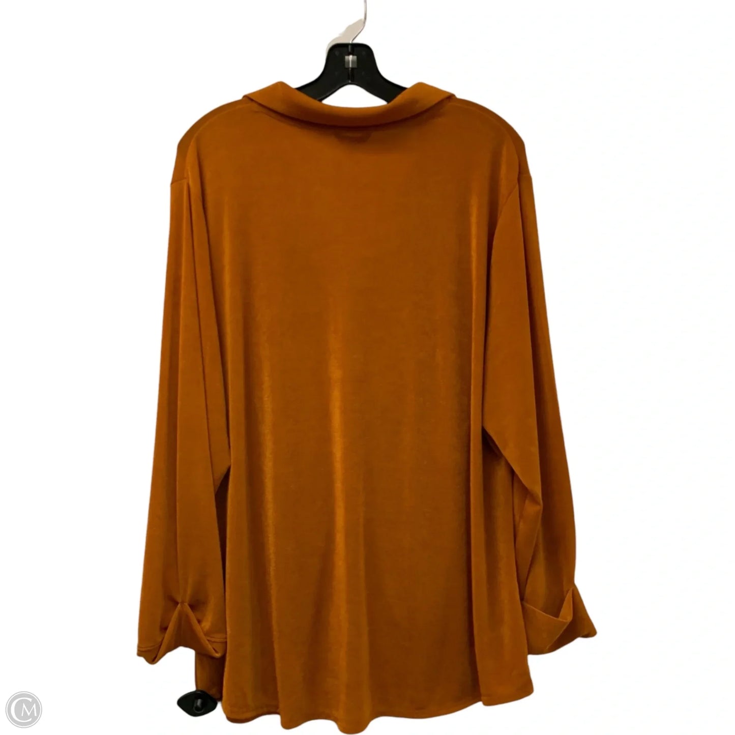 Top Long Sleeve By Cato In Orange, Size: 3x