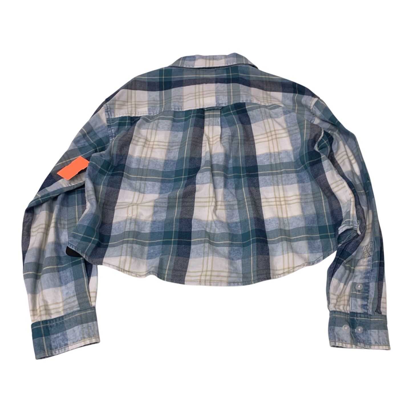 Top Long Sleeve By American Eagle In Plaid Pattern, Size: S