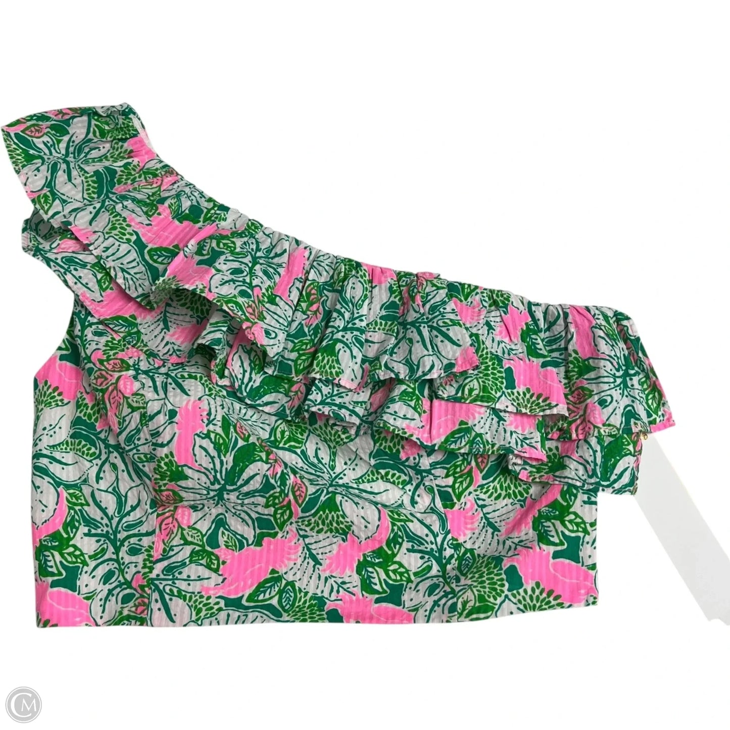 Top Sleeveless Designer By Lilly Pulitzer In Green & Pink, Size: S
