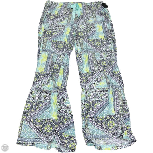 Pants Lounge By Bobbie Brooks In Green & Purple, Size: 1x