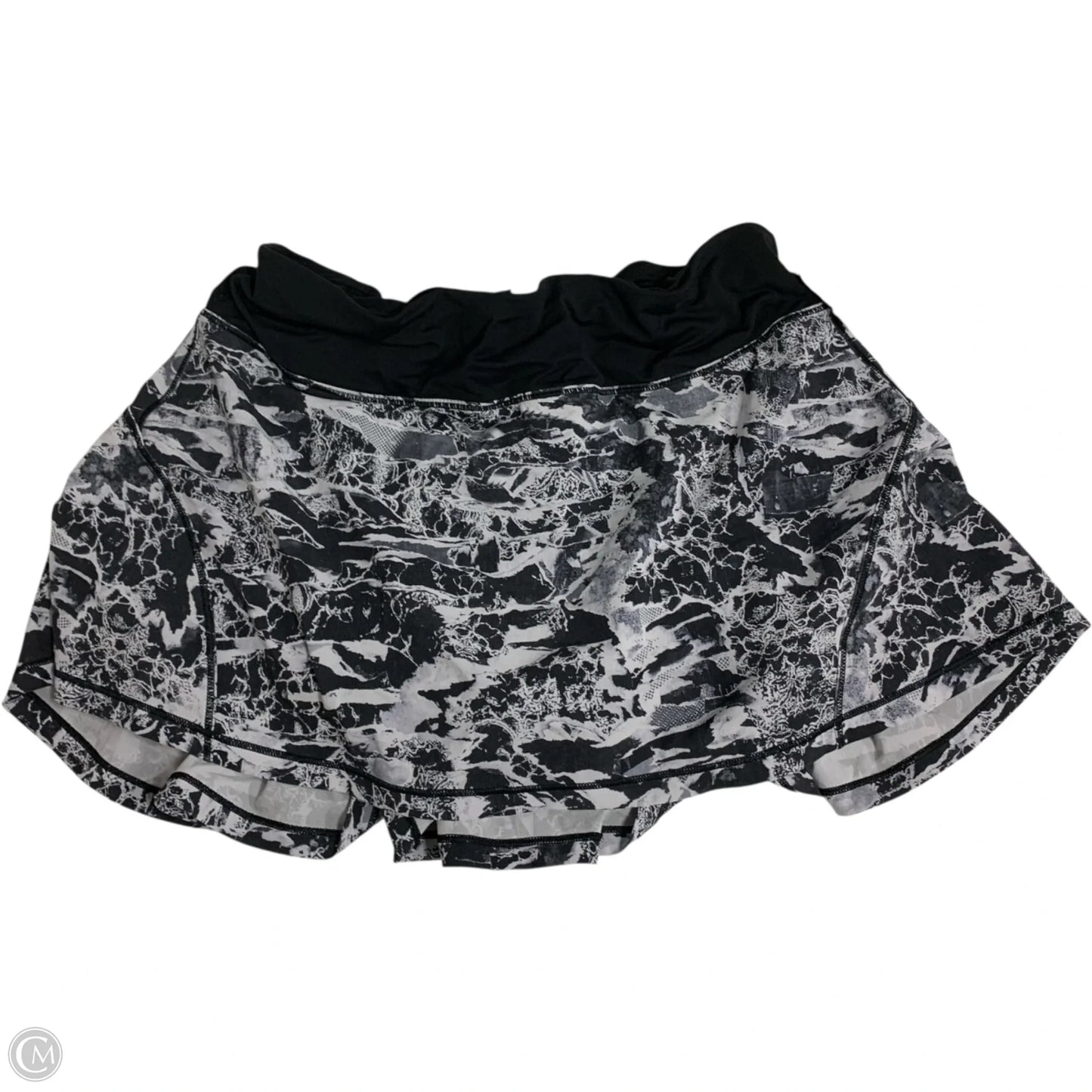 Athletic Skort By Lululemon In Black & Grey, Size: S