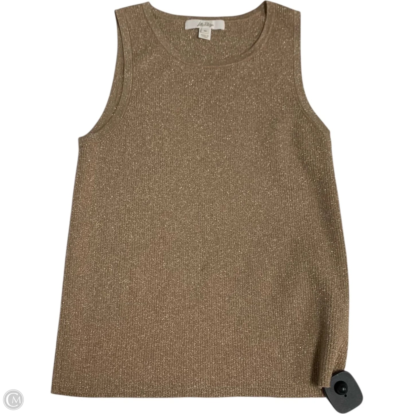 Top Sleeveless Designer By Lilly Pulitzer In Gold, Size: M