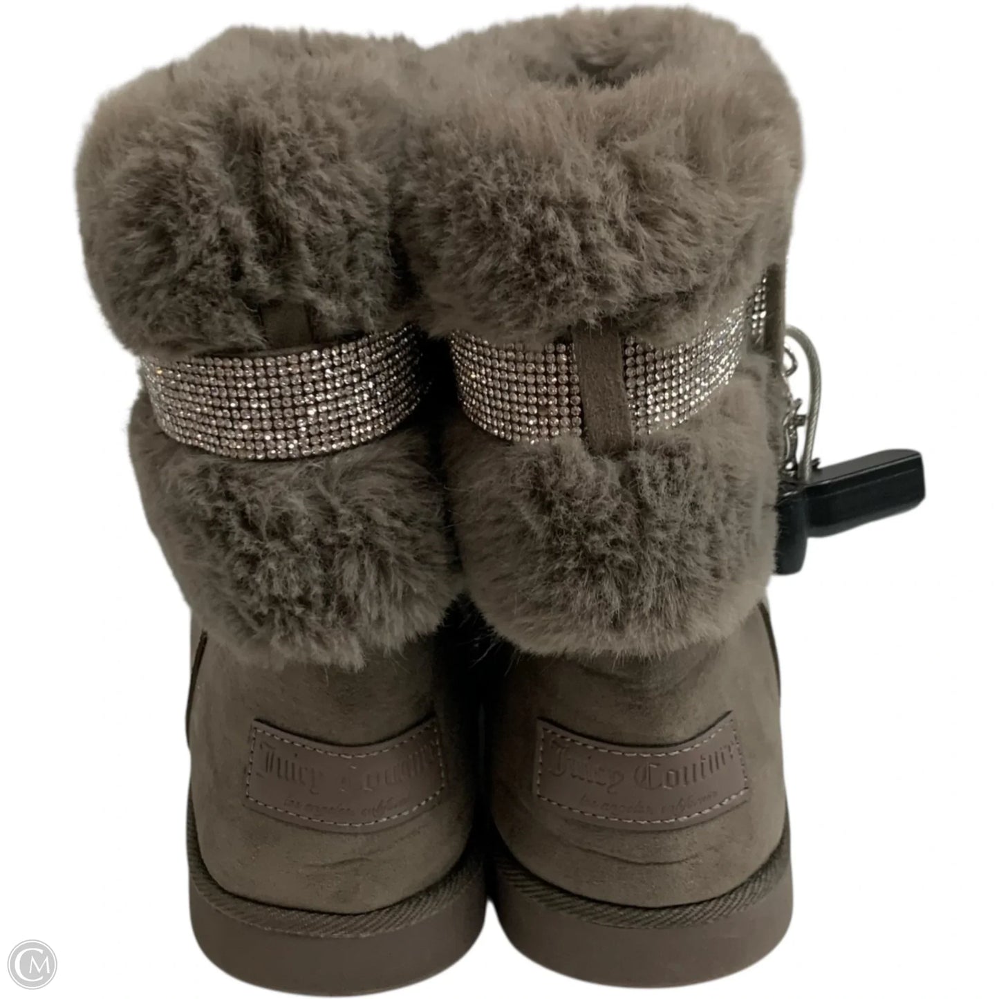 Boots Ankle Flats By Juicy Couture In Grey & Silver, Size: 10.5