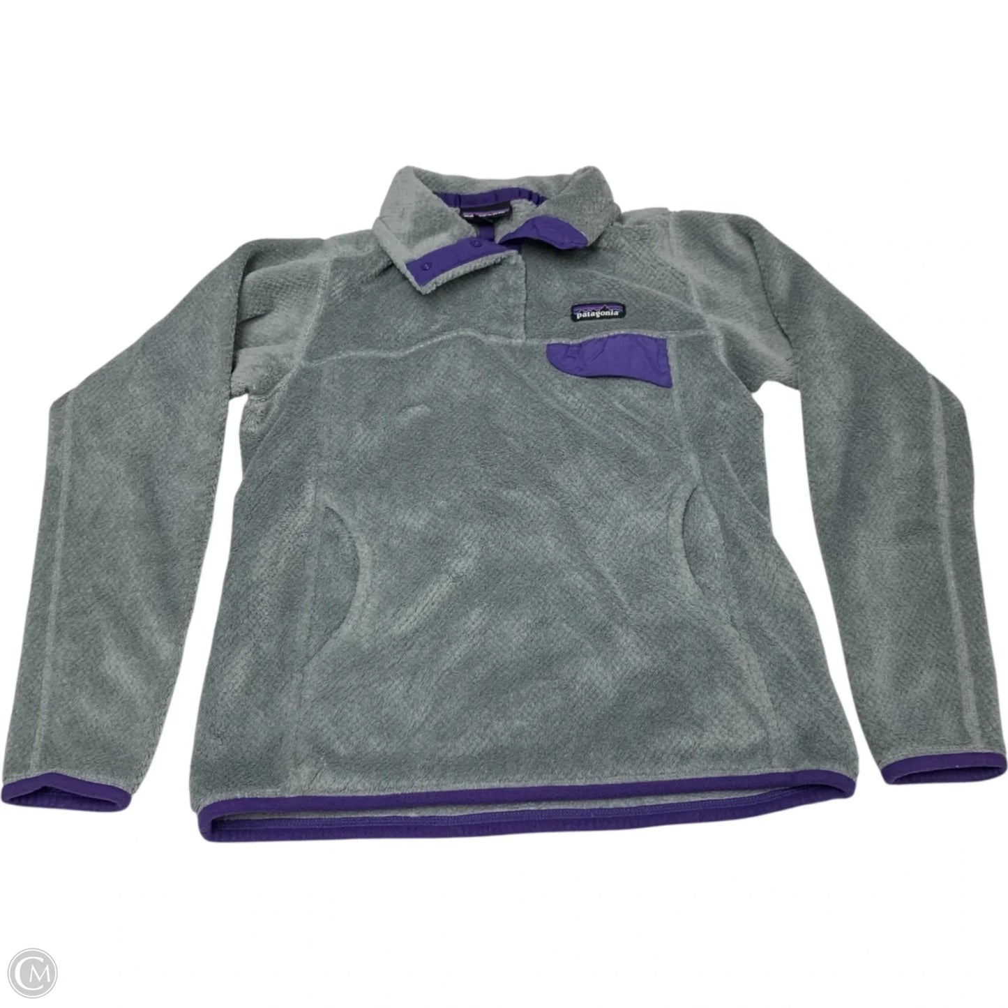 Jacket Faux Fur & Sherpa By Patagonia In Grey & Purple, Size: S