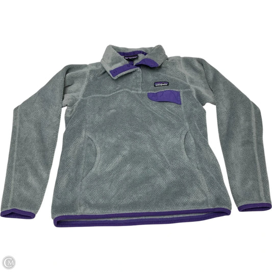 Jacket Faux Fur & Sherpa By Patagonia In Grey & Purple, Size: S