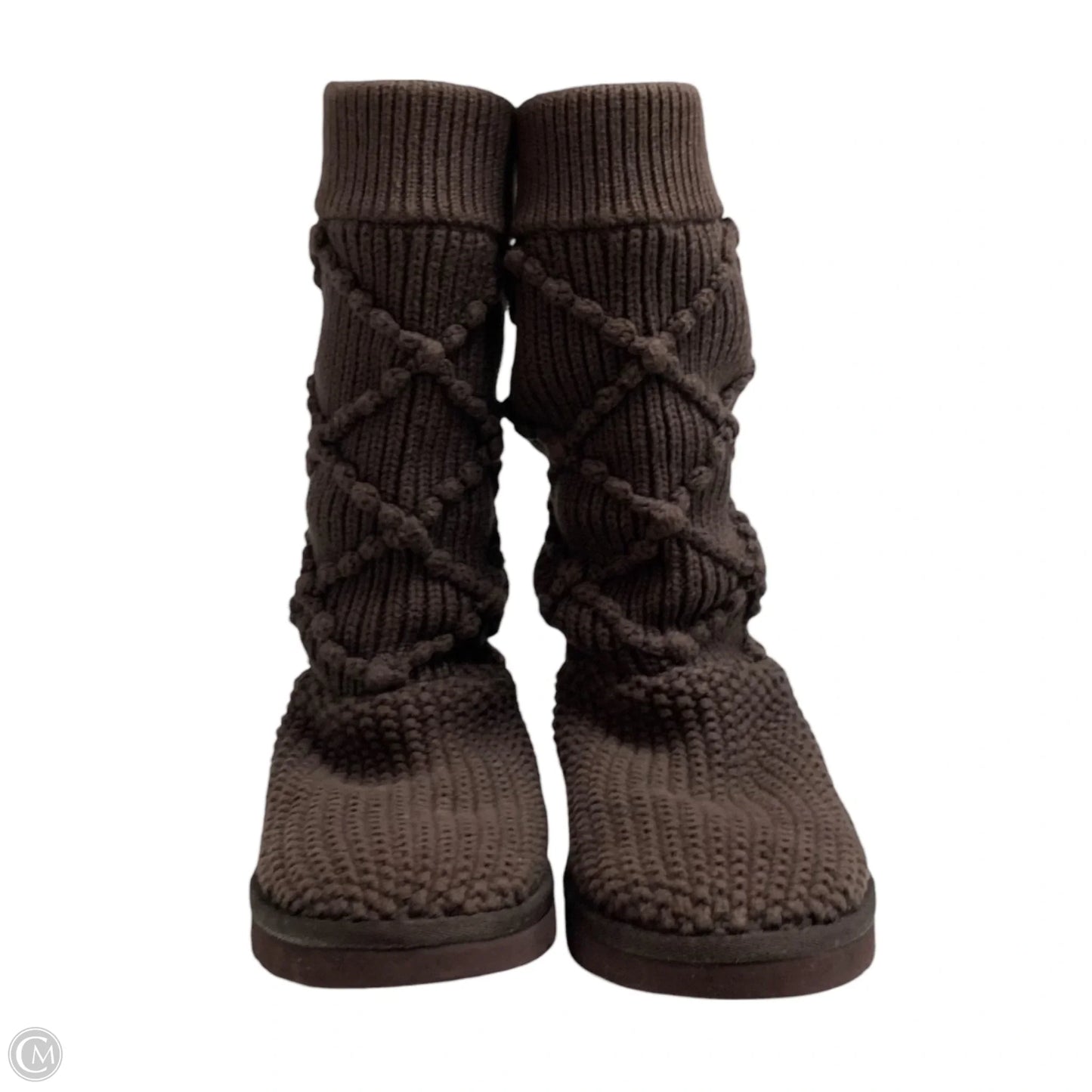 Boots Designer By Ugg In Brown, Size: 7