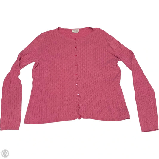 Cardigan Designer By Neiman Marcus In Pink, Size: M