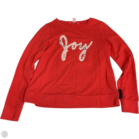 Top Long Sleeve Designer By Lilly Pulitzer In Red & White, Size: Xxs