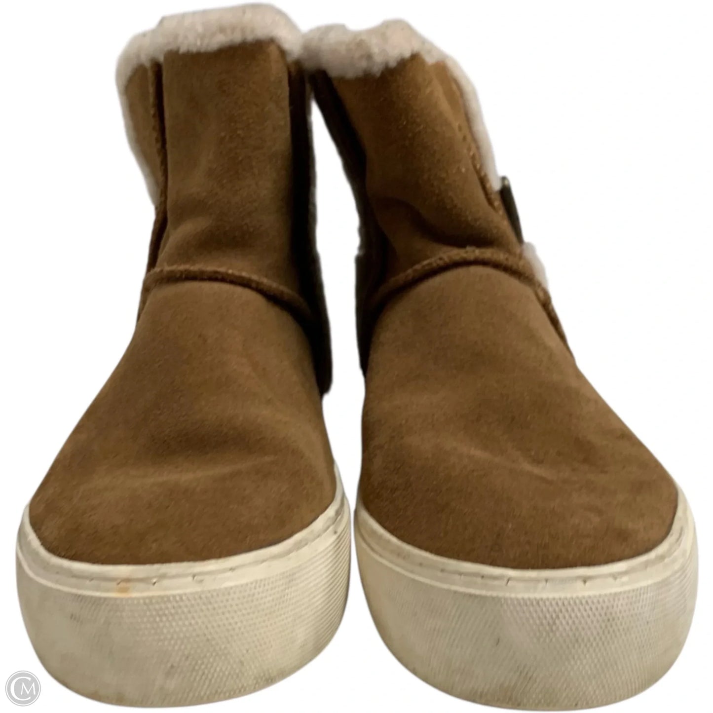 Boots Designer By Ugg In Brown & Cream, Size: 6