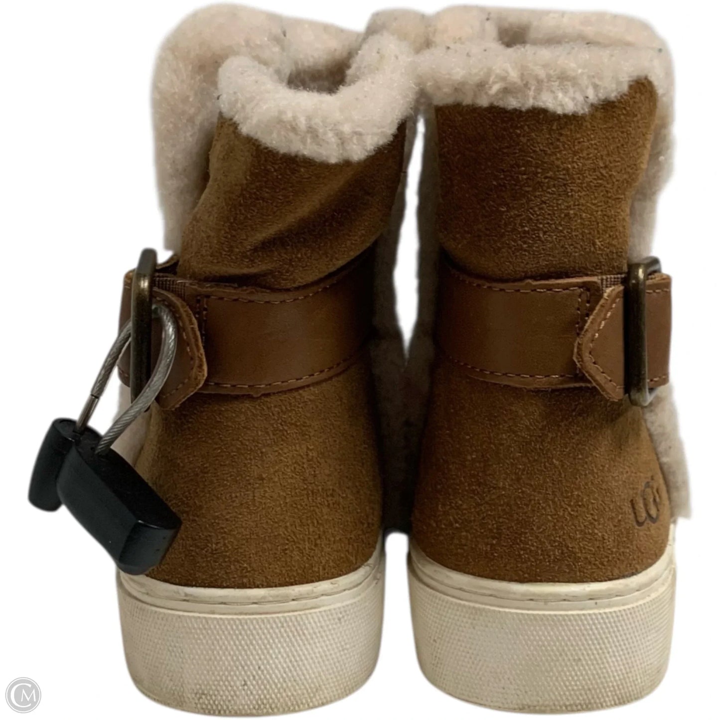 Boots Designer By Ugg In Brown & Cream, Size: 6