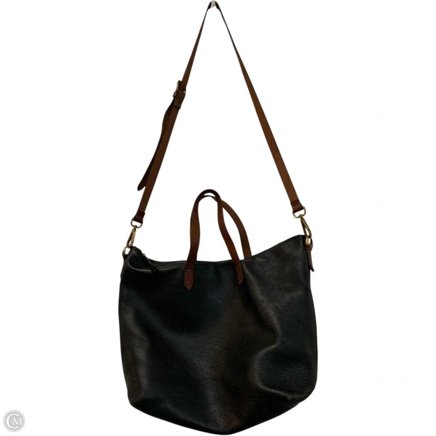 Handbag Leather By Madewell, Size: Large