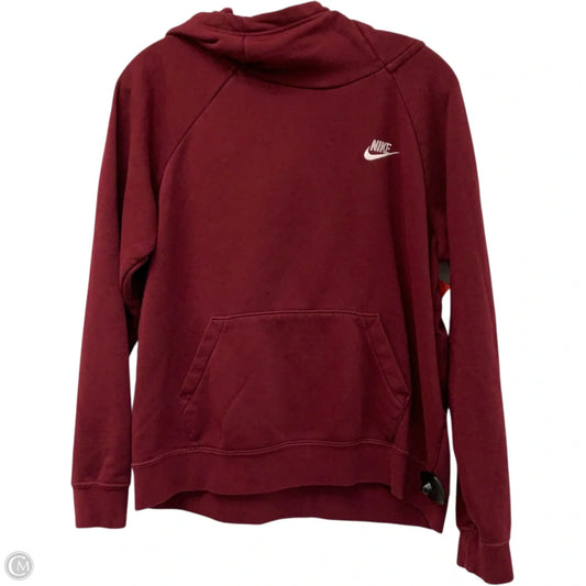 Athletic Sweatshirt Hoodie By Nike Apparel In Red, Size: M