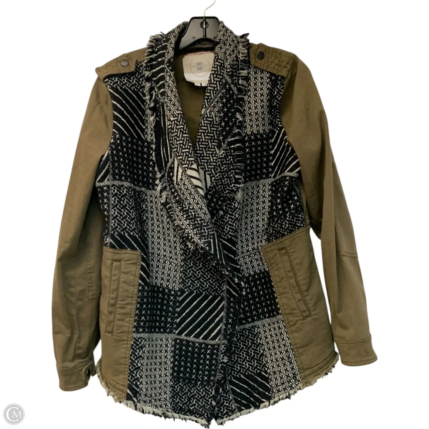 Jacket Other By Hei Hei In Black & Green, Size: S