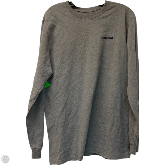 Top Long Sleeve By Patagonia In Grey, Size: M
