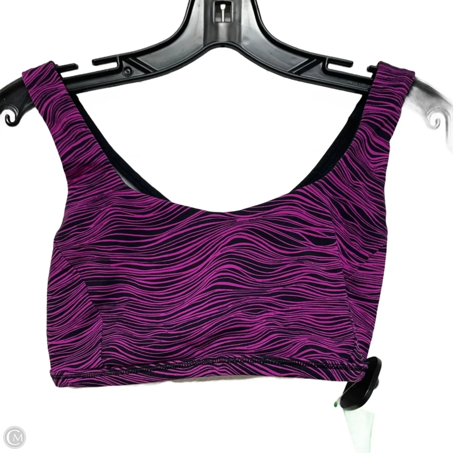 Athletic Bra By Lululemon In Black & Purple, Size: S