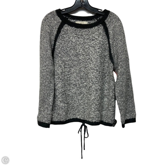 Sweater By Loft In Grey & White, Size: Xl