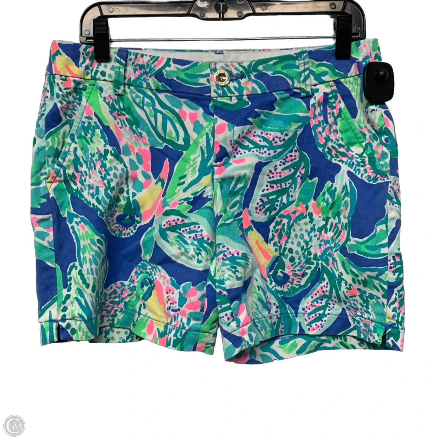 Shorts Designer By Lilly Pulitzer In Blue & Green, Size: 4