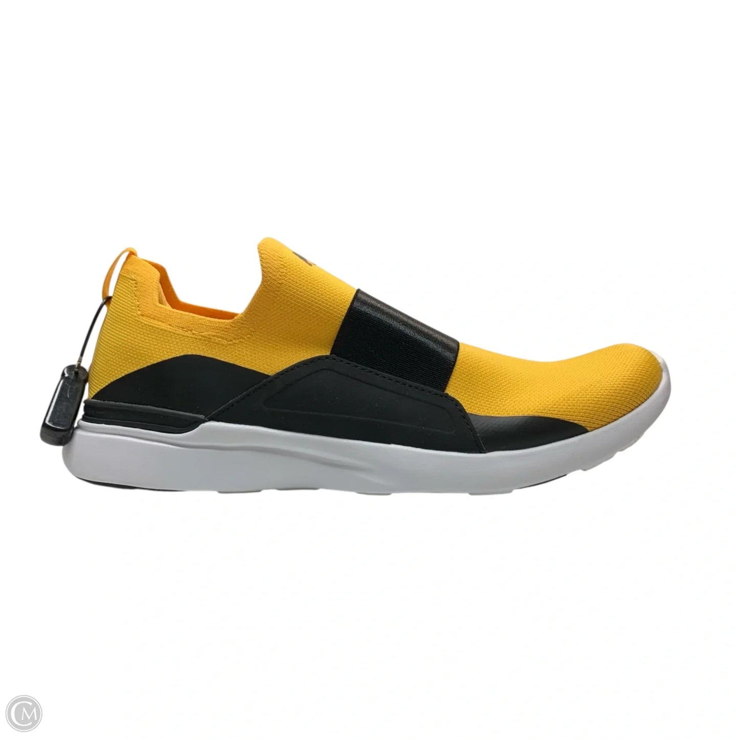 Shoes Designer By Apl In Black & Yellow, Size: 8.5