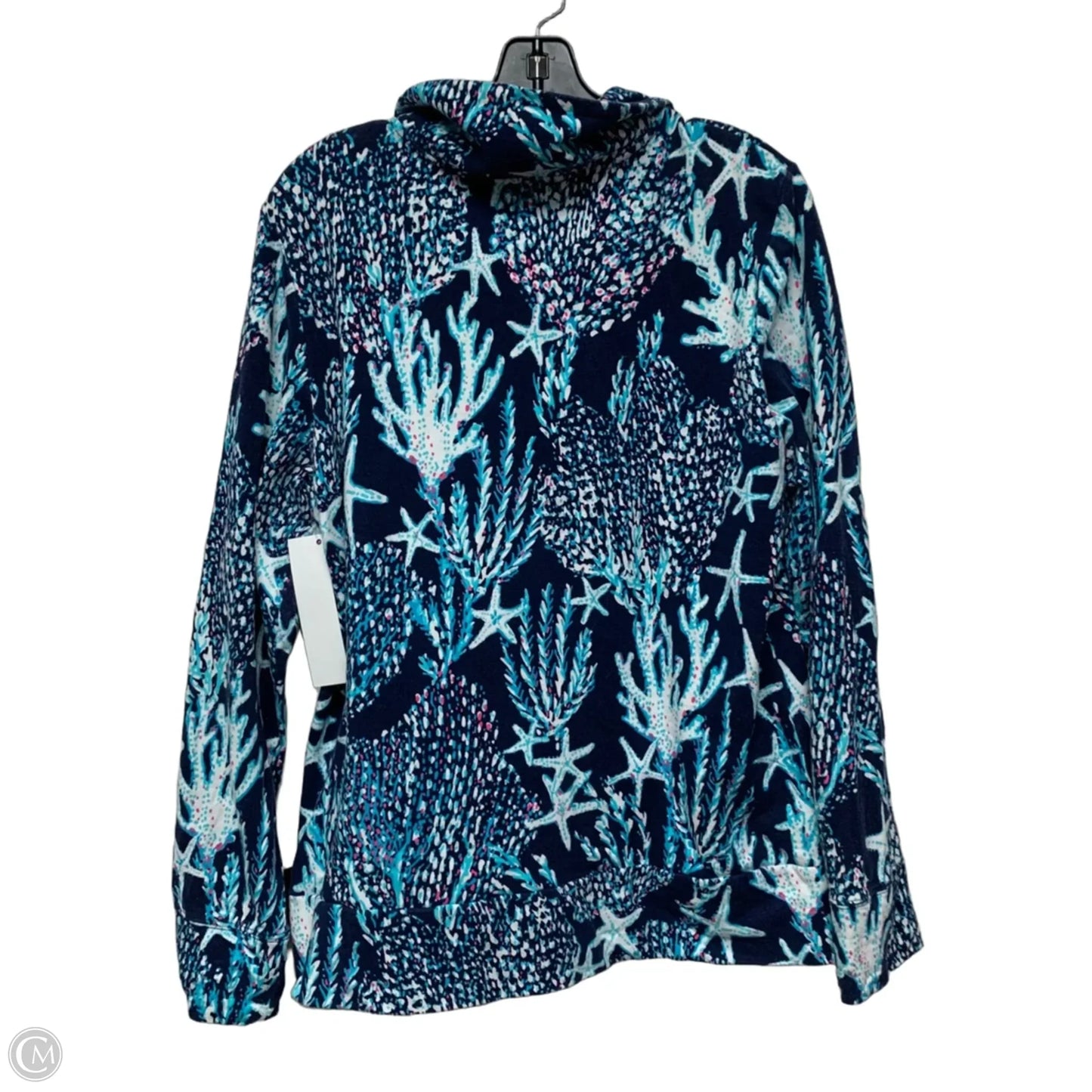 Jacket Designer By Lilly Pulitzer In Blue & White, Size: Xl