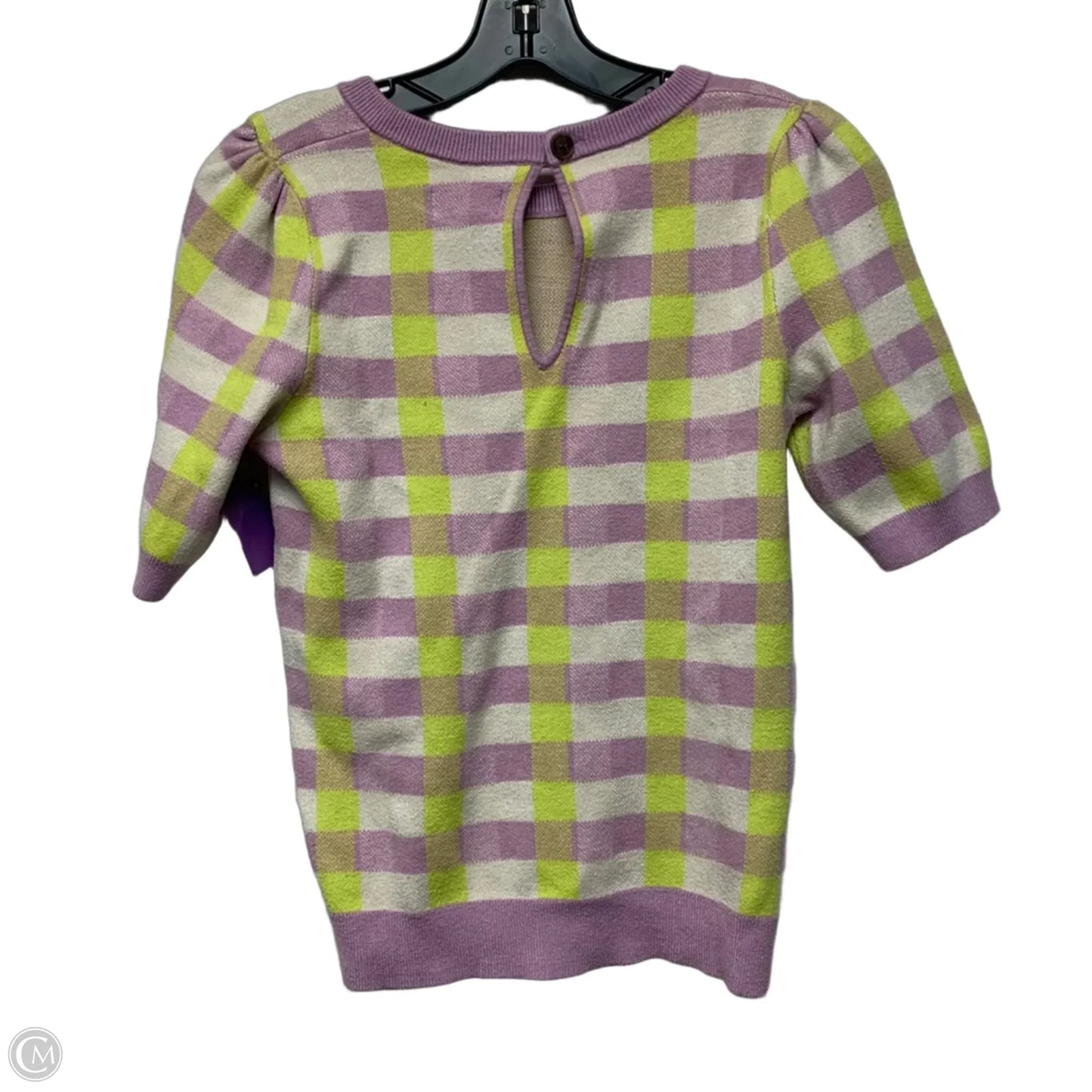 Sweater Short Sleeve By Maeve In Green & Purple, Size: S
