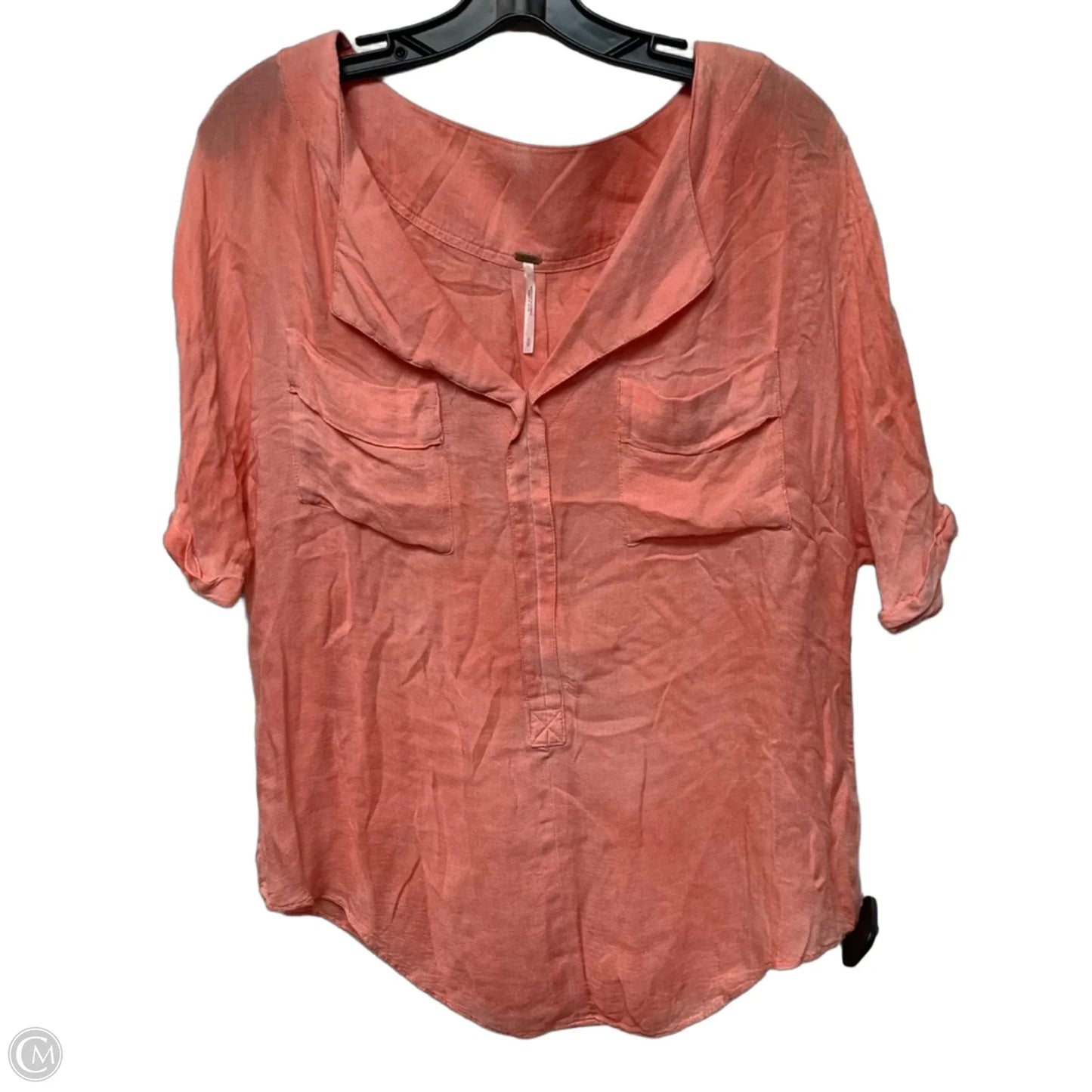 Top Short Sleeve By Free People In Pink, Size: S