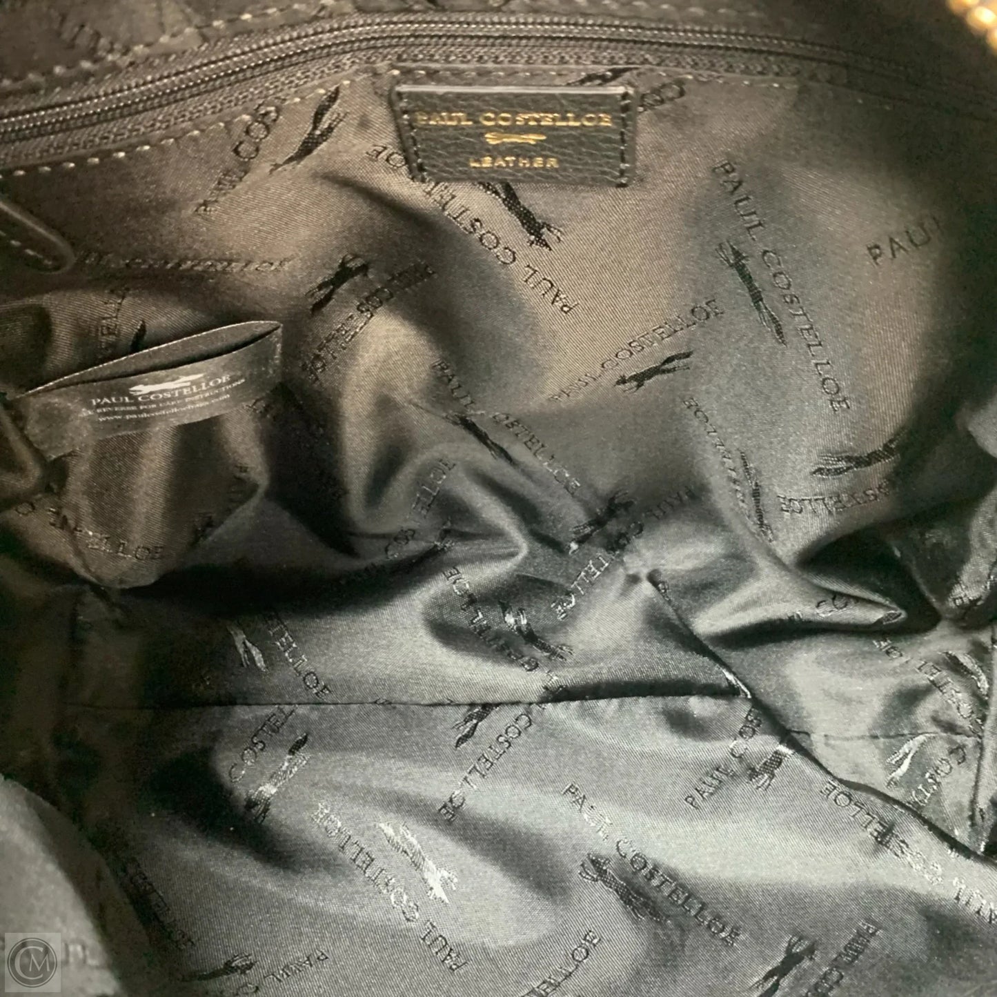 Makeup Bag Leather By Paul Costelloe, Size: Medium