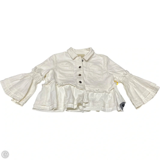 Jacket Denim By Pilcro In White Denim, Size: S