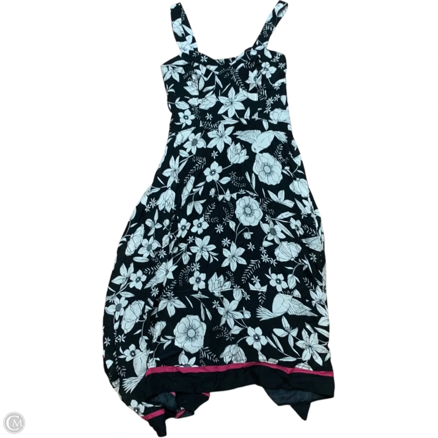 Dress Casual Midi By Maeve In Black & Cream, Size: S