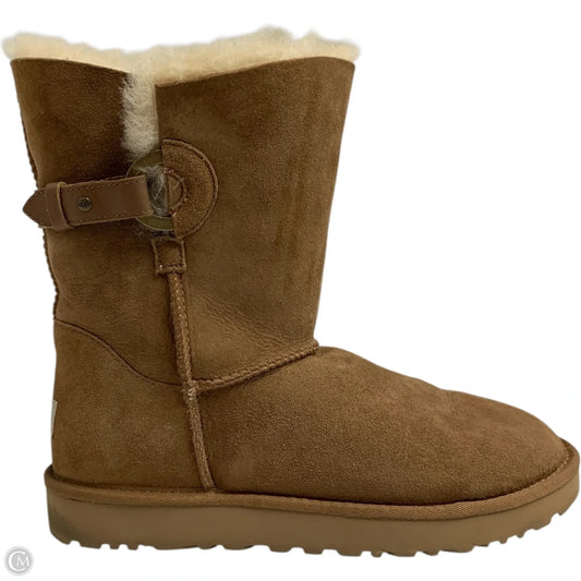 Boots Designer By Ugg In Brown, Size: 9