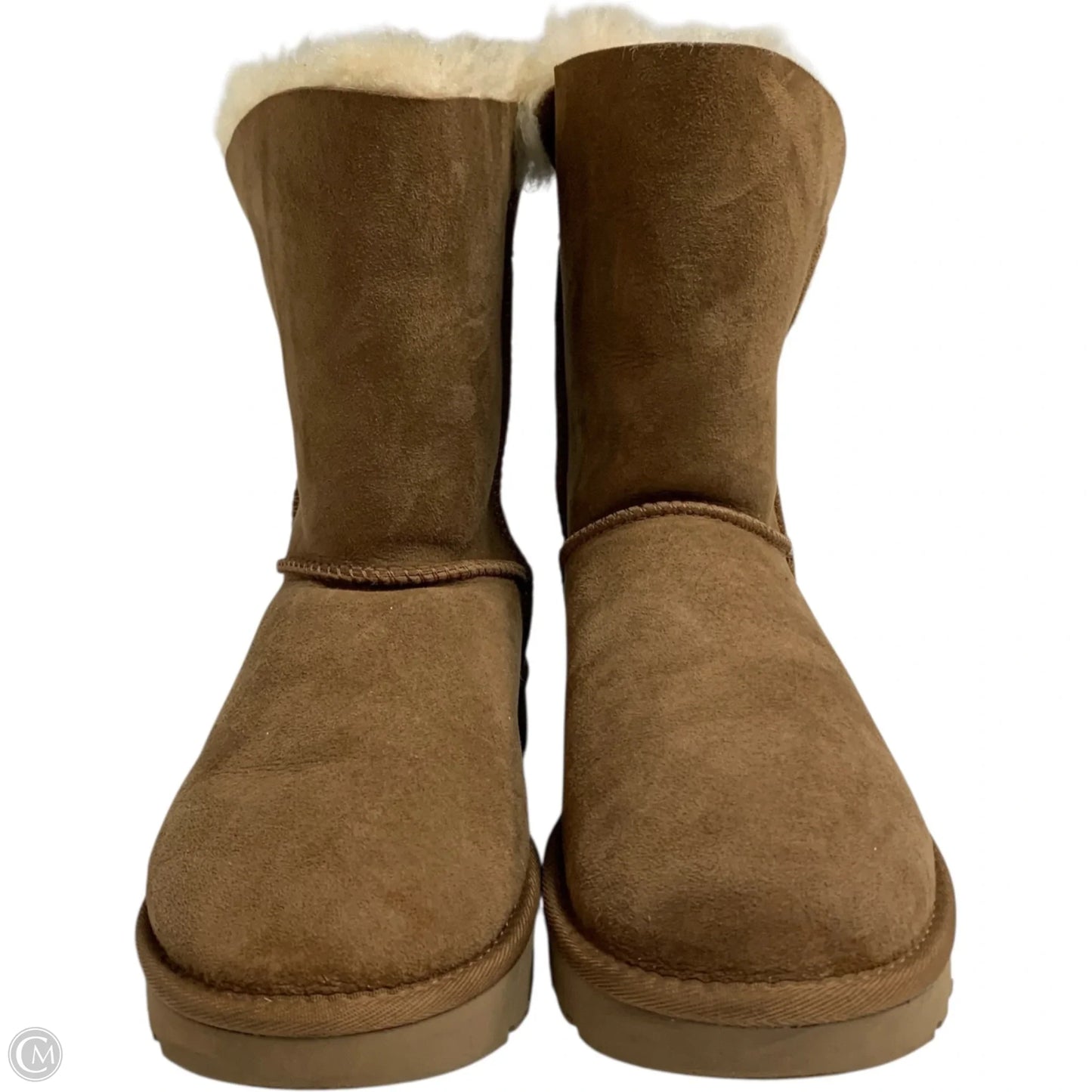 Boots Designer By Ugg In Brown, Size: 9