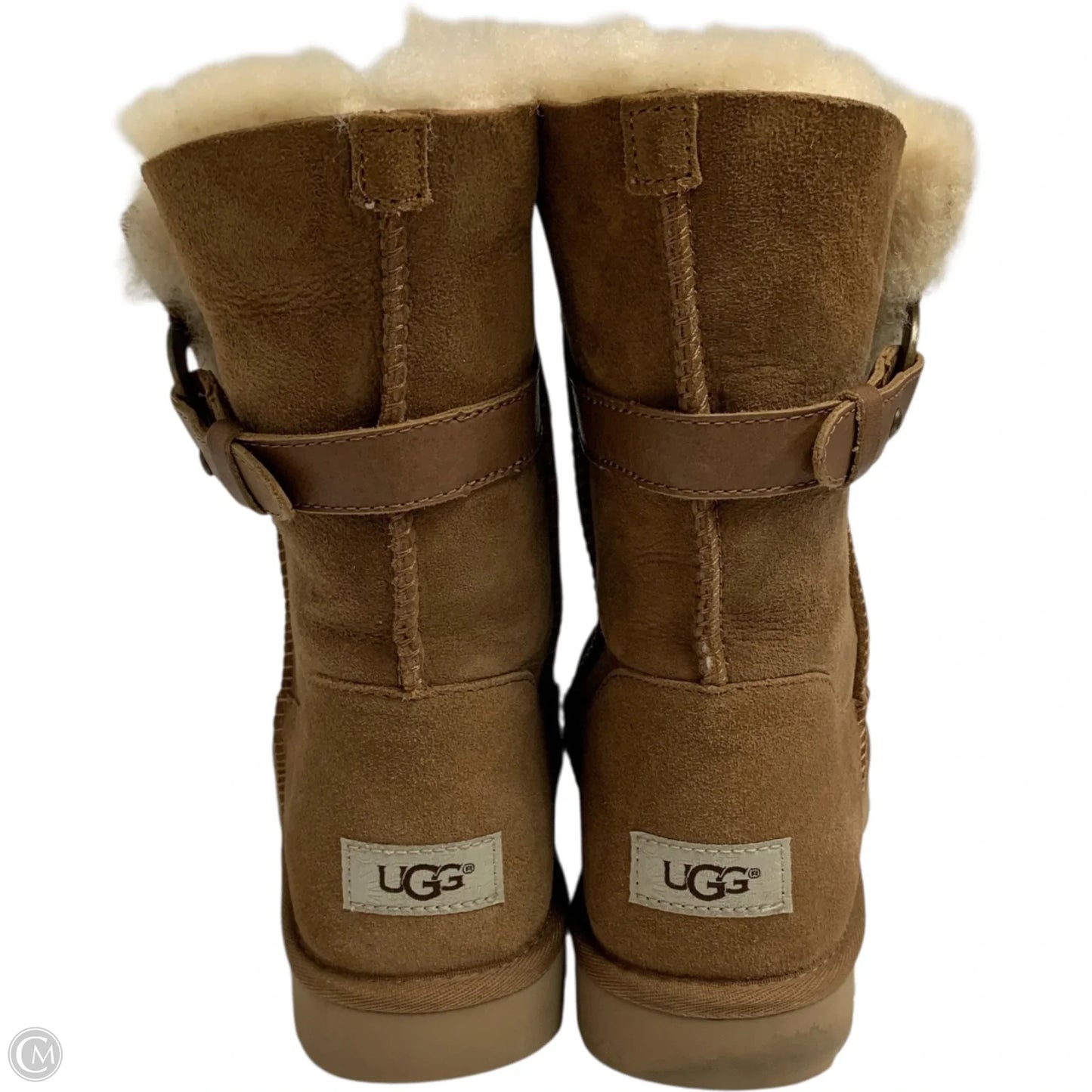 Boots Designer By Ugg In Brown, Size: 9