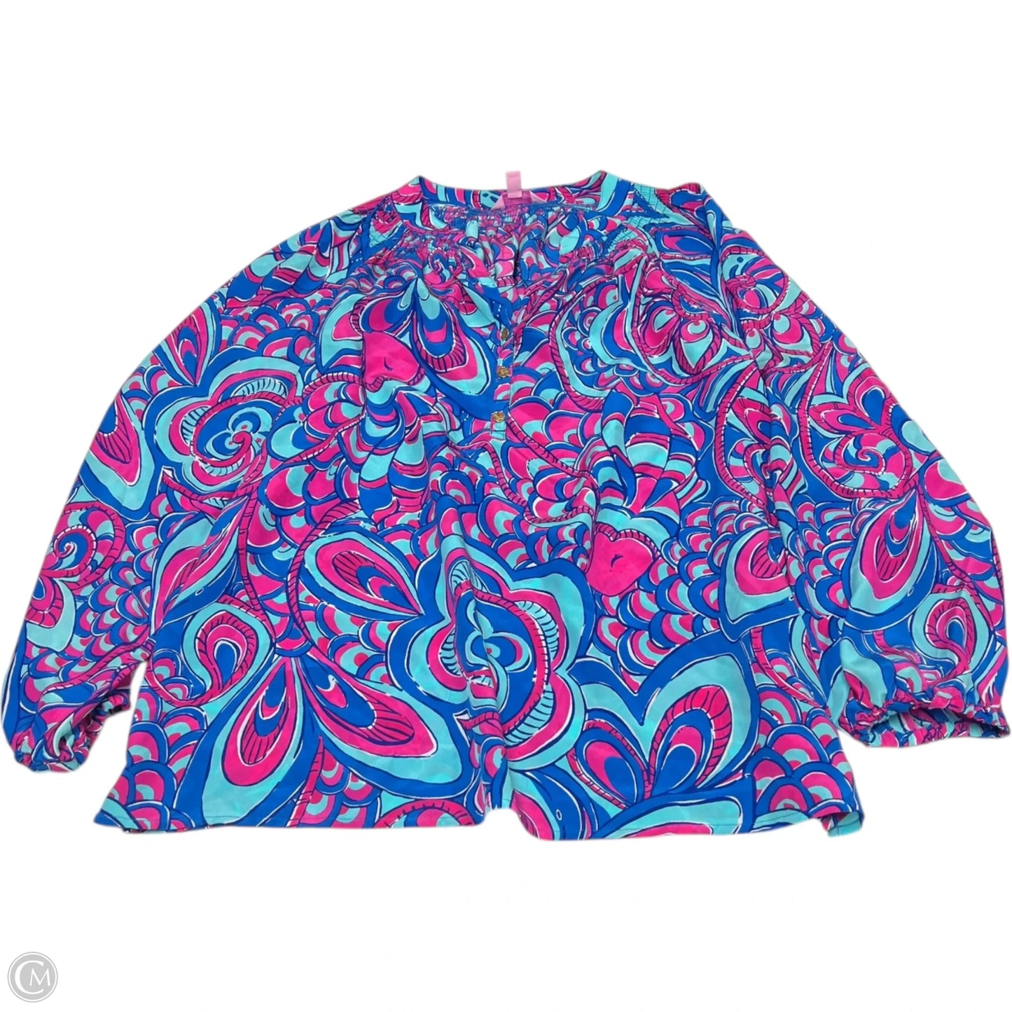 Top Long Sleeve Designer By Lilly Pulitzer In Pink, Size: L