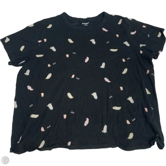 Top Short Sleeve By Old Navy In Black, Size: Xl