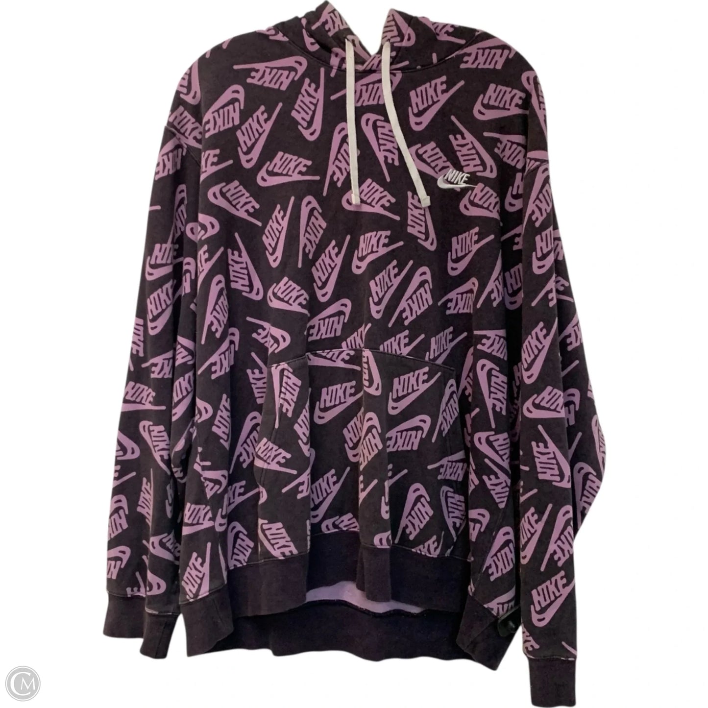 Sweatshirt Hoodie By Nike Apparel In Purple, Size: Xlp