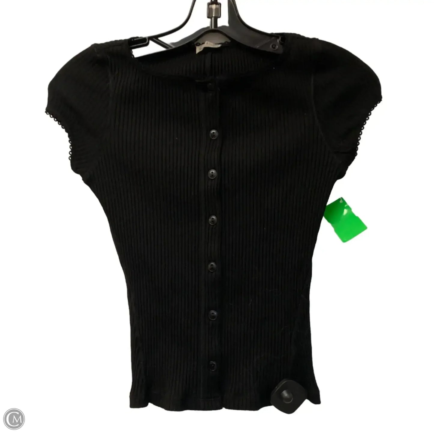 Top Short Sleeve By Free People In Black, Size: Xs