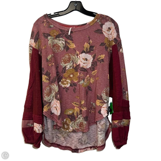 Top Long Sleeve By Free People In Red, Size: S