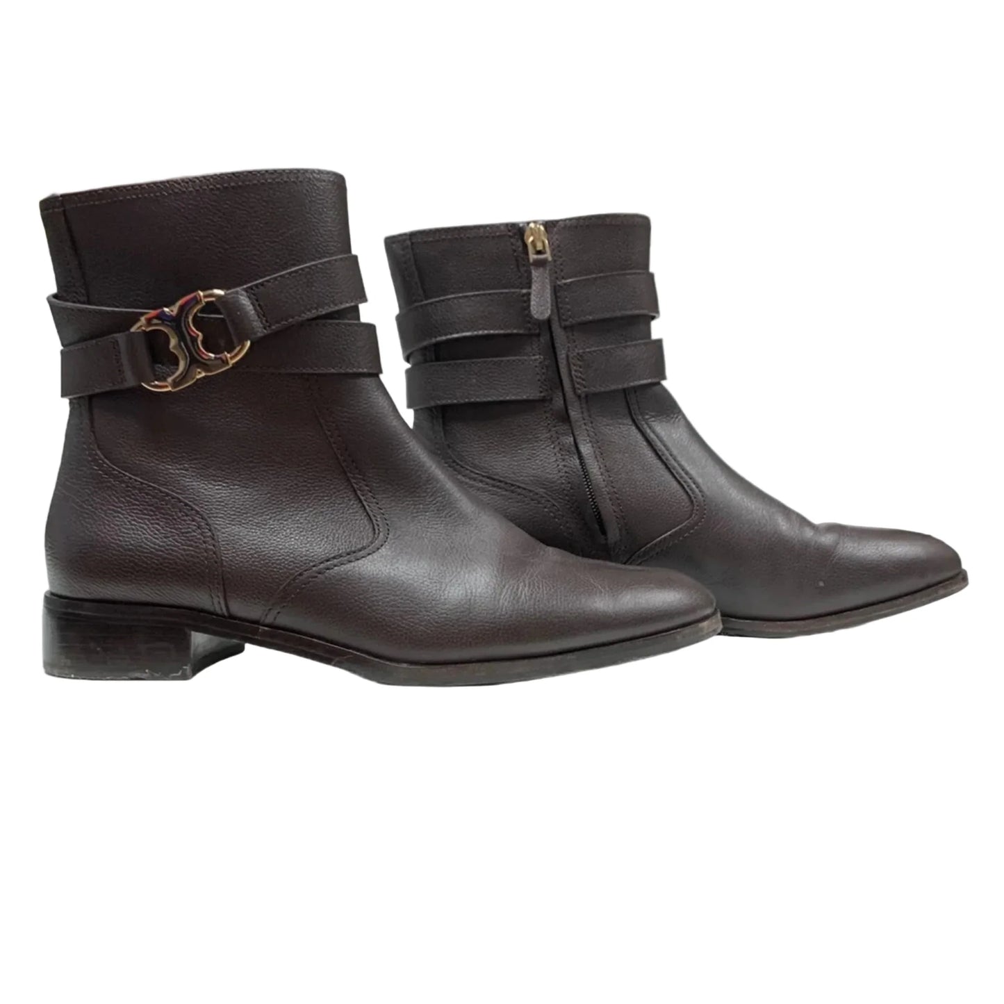 Boots Designer By Tory Burch In Brown, Size: 10